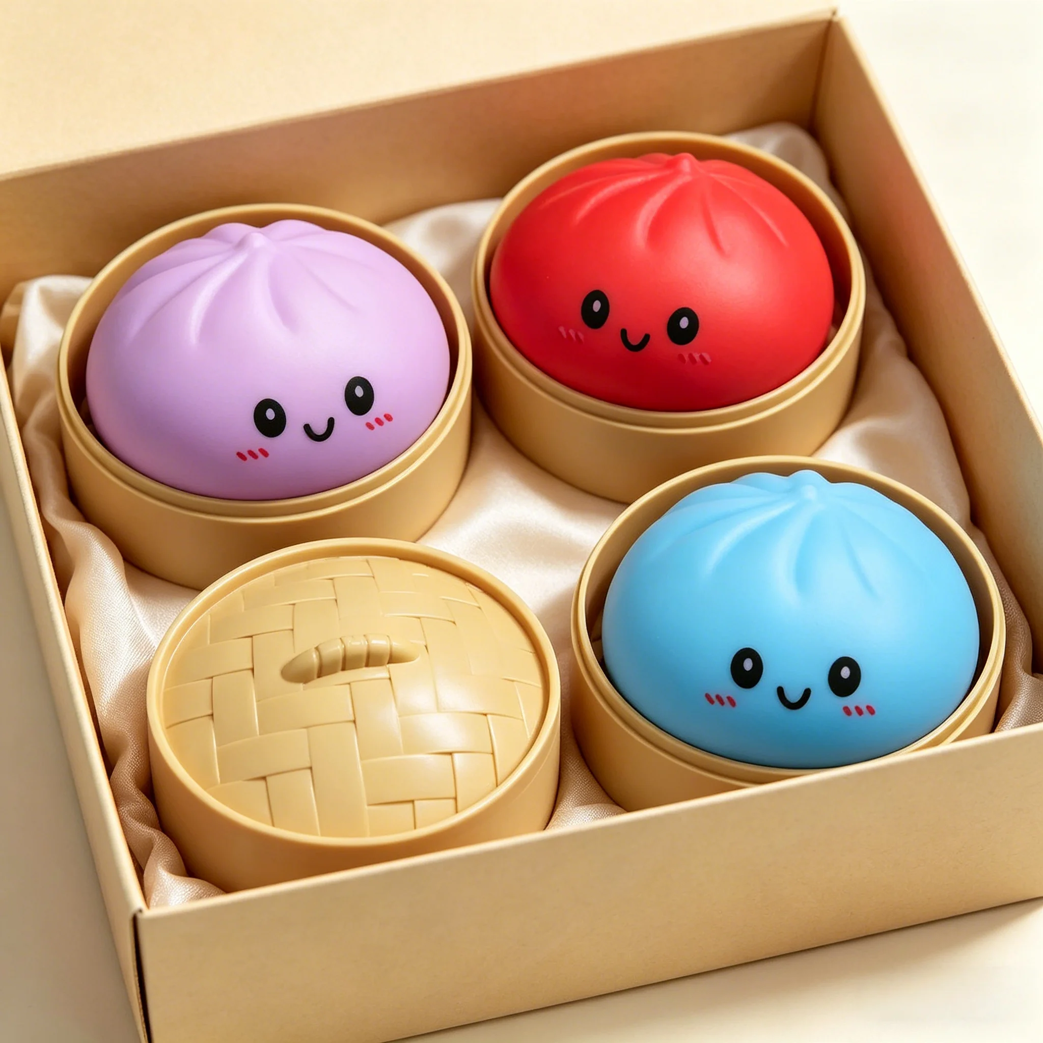 Chinese-Style Baozi Stress-Relieving Kneading Steamer ASMR – Stress-Relieving, Repeatedly Squeezing Without Deforming the Baozi