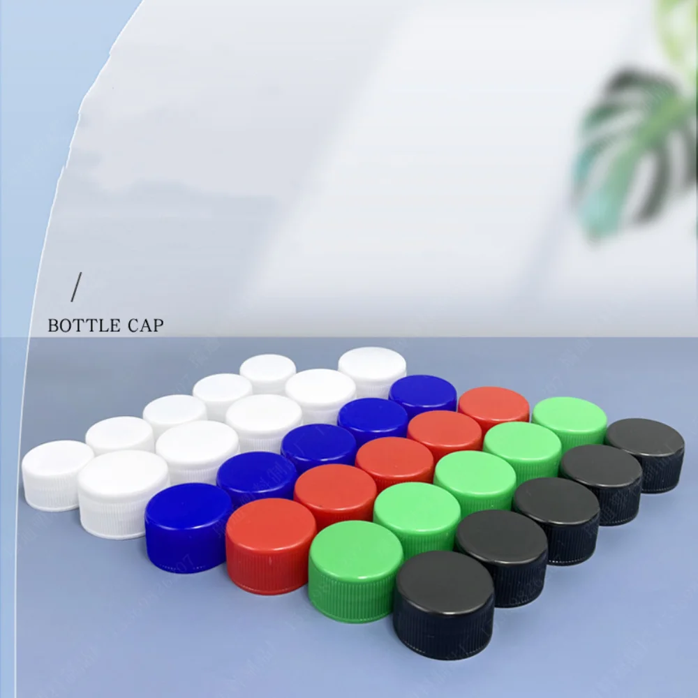20pcs 28mm Plastic Bottle Cap Multi-purpose Reusable Drinking Bottle Cap with Gasket Circular Screw Bottle Cap