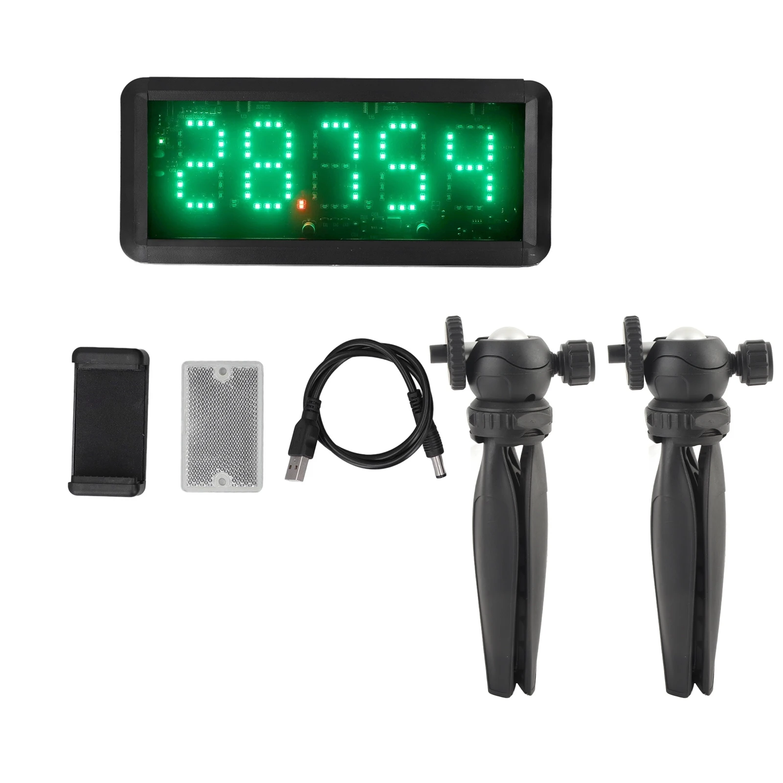 Track Field Timer Wireless Laser Timer Battery Powered Sprints Race Clock Stopwatch for Bike Speed Training Skating Motorcycle
