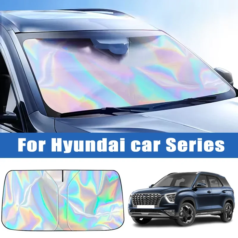 

Car Windshield Sunshade Cover for Hyundai Elantra Sonata Tucson SantaFe Kona Veloster Ioniq Front Window Sun Shade UV Protection