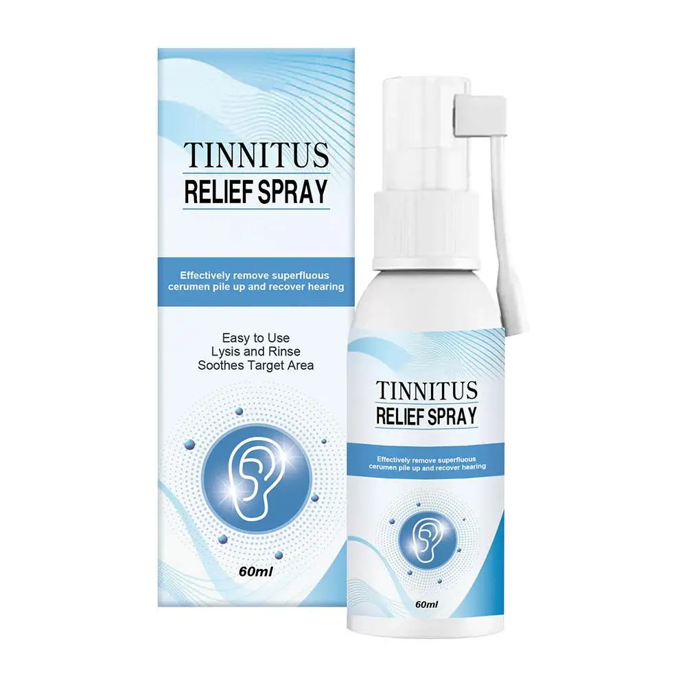 Tinnitus Ear Spray Deafness Anti Cochlear Earwax Blockage Cleaning Itching Swelling Relief Earache Acute Otitis Treatment Care