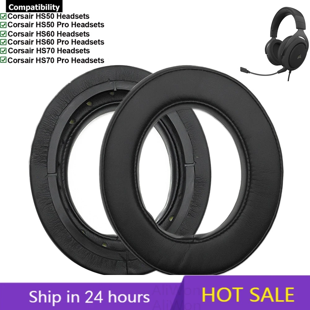 Replacement Earpads Skin-friendly Velvet Ear Pads for Corsair HS50 Pro HS60 Pro HS70 Pro Headphones Soft Cushions High Quality