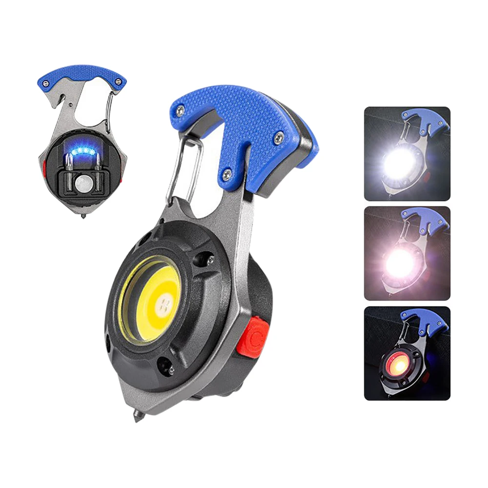 W5142/W5143 wielofunkcyjna latarka z brelokiem Mini LED Camping wędkarstwo lampa do pracy na zewnątrz kieszeń z magnetycznymi przenośnymi narzędziami