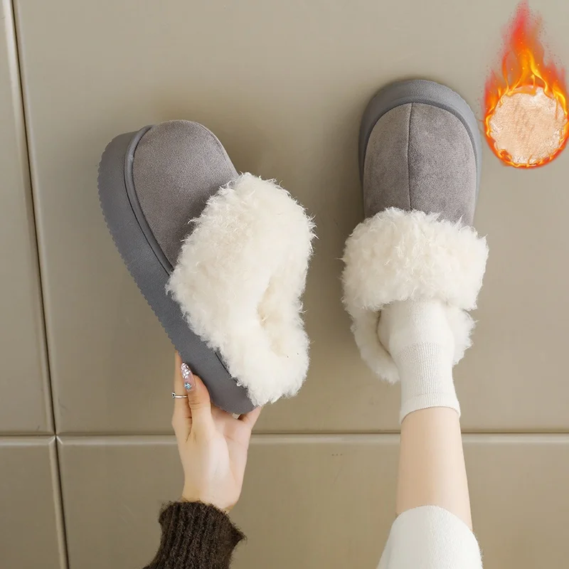 شعبية نصف النعال زوجين نمط الرجال والنساء المألوف العصرية النعال القطن الأحذية القطنية المنزلية الدافئة