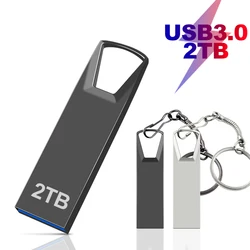 메탈 USB 3.0 고속 펜 드라이브, 실버 Cle USB 플래시 드라이브, 방수 C 타입 메모리, USB 스틱, 1TB, 2TB, 512GB, 무료 배송