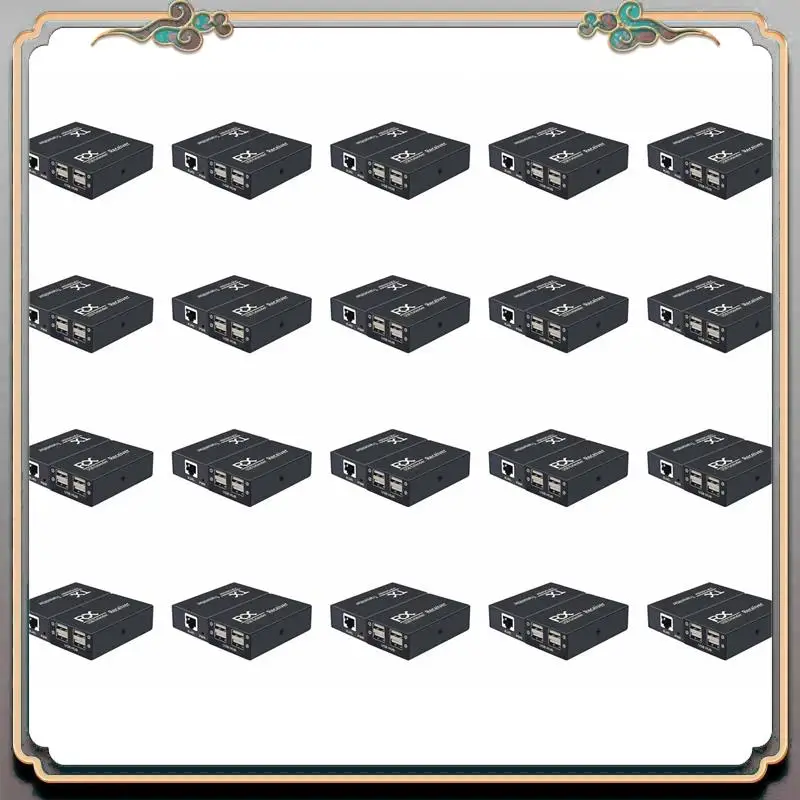 A46M-20Pcs 120M USB Extender 4 Port USB1.1 Hub Extender Over RJ45 Ethernet USB UTP Extension Transmitter Receiver-US Plug