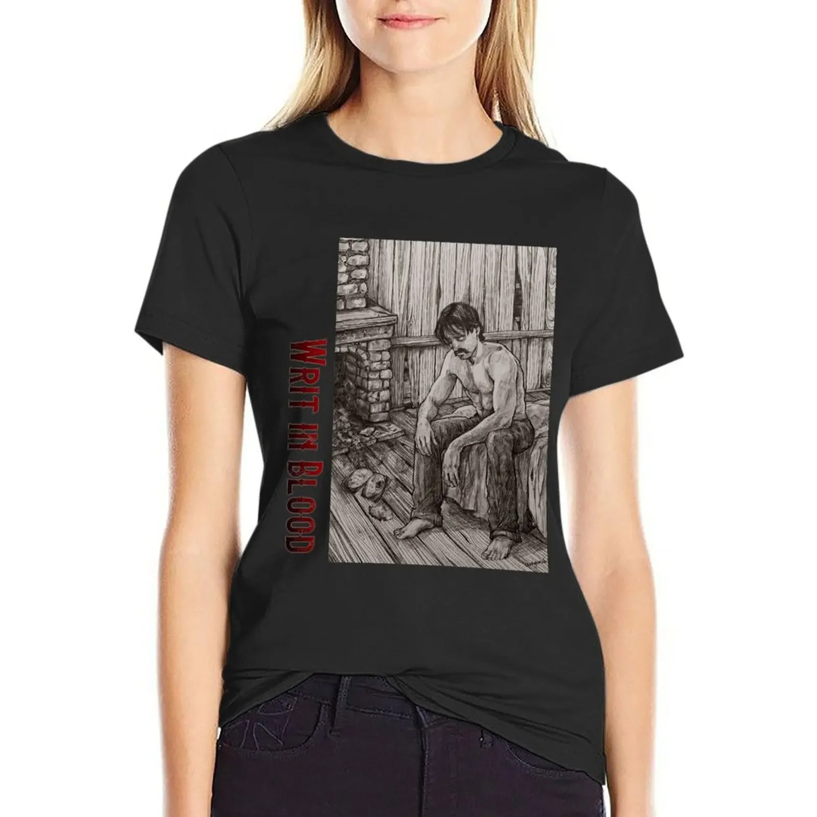 

Writ in Blood - Chapter 14 T-Shirt quick drying summer clothes aesthetic clothes tees t-shirt dress for Women long
