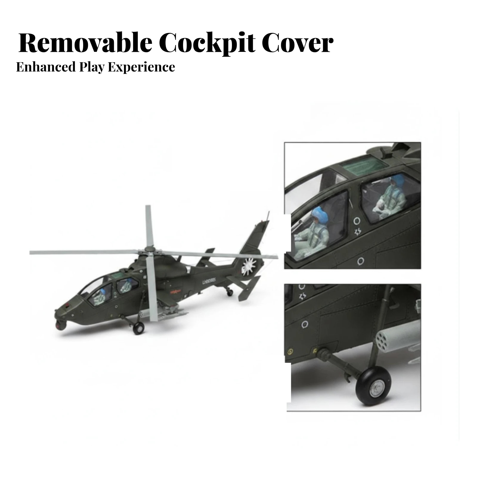 Aircraft Model Rotor Blades 1:48 Scale Helicopter Model Plaything Alloy Helicopter Model Collectible for Office