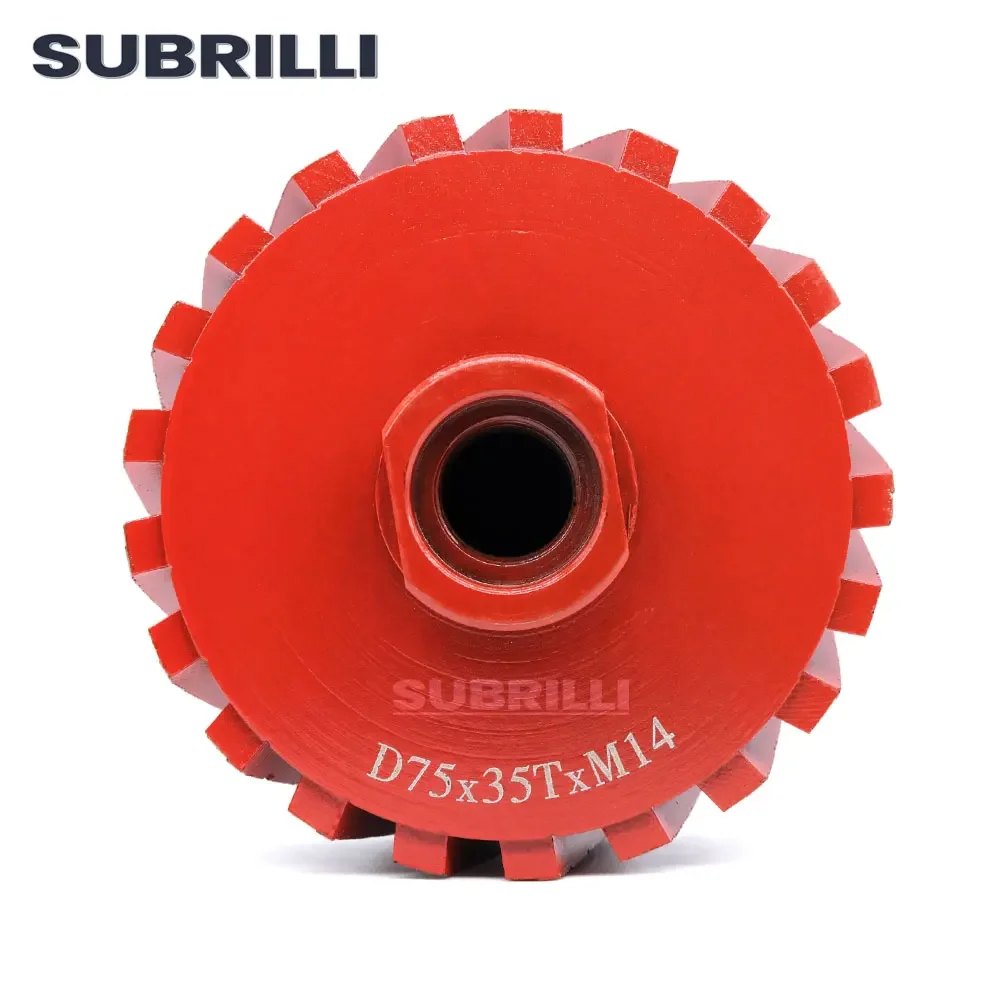 SUBRILLI 3 Inch Segment Diamond Zero Tolerance Drum Wheel On Angle Grinder For Granite Marble Concrete Metal Bond Grinding Wheel