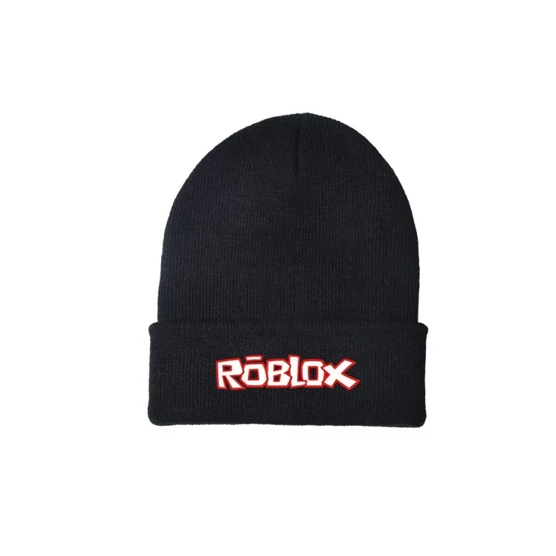 Game Roblox Cartoon Anime Letter Print Student Hip Hop Trend Woolen Hat Embroidered Knitted Pullover Hat Christmas Birthday Gift