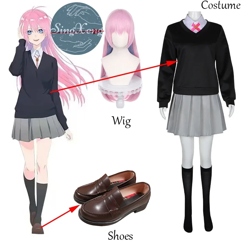 SingXeng Anime Shikimori's Not Just a Cutie Shikimori Miyako Cosplay Costume Women Girls JK Uniform Dress Customize