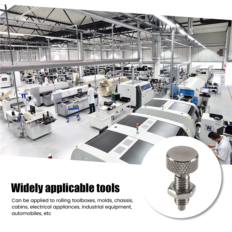 مكبس زنبركي قابل للسحب يدويًا من ABGR مع مقبض مخرش من الفولاذ المقاوم للصدأ قفل من نوع M6 دبابيس تحرير لصندوق الأدوات المتداول