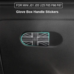 Car Glove Box Handle Decorative 3D Leather Sticker for Mini Countryman U25 F65 F66 F67 Cooper S E SE J01 EV J05 Aceman 2024 2025