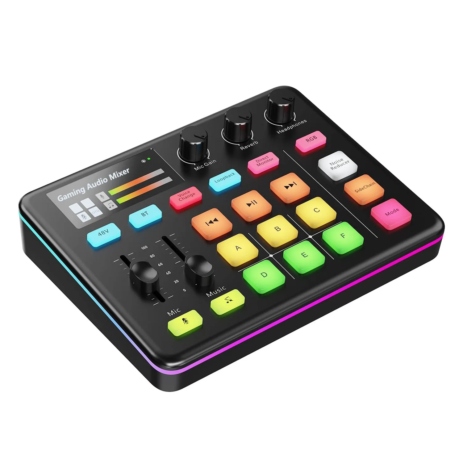 

New G1 game computer sound card RGB light mixer computer mobile phone live broadcast recording universal