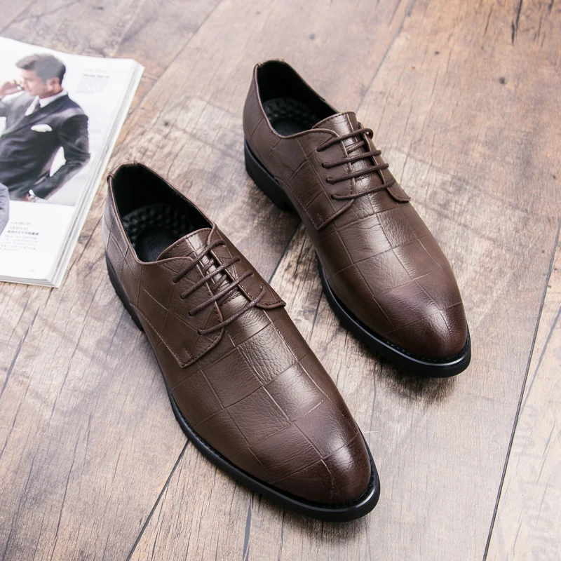 

Motorcycle men's business leisure new low top block shoes British leather shoes men's commuting versatile shoes