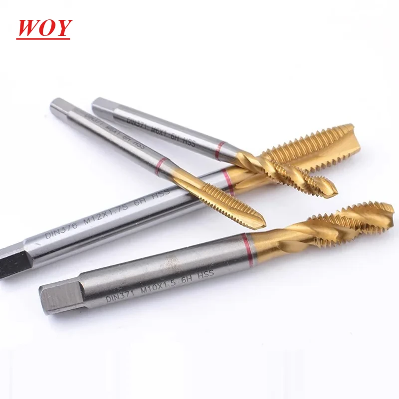 

WOY Extended Titanium Plated Taps Stainless Steel Special Machine Use Spiral /Tip Tapping Tools M3-M12