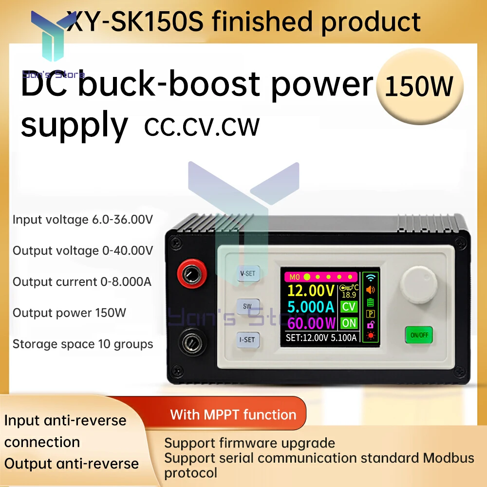 XY-SK150S 8A 150W CNC Regulador de tensão ajustável Fonte de