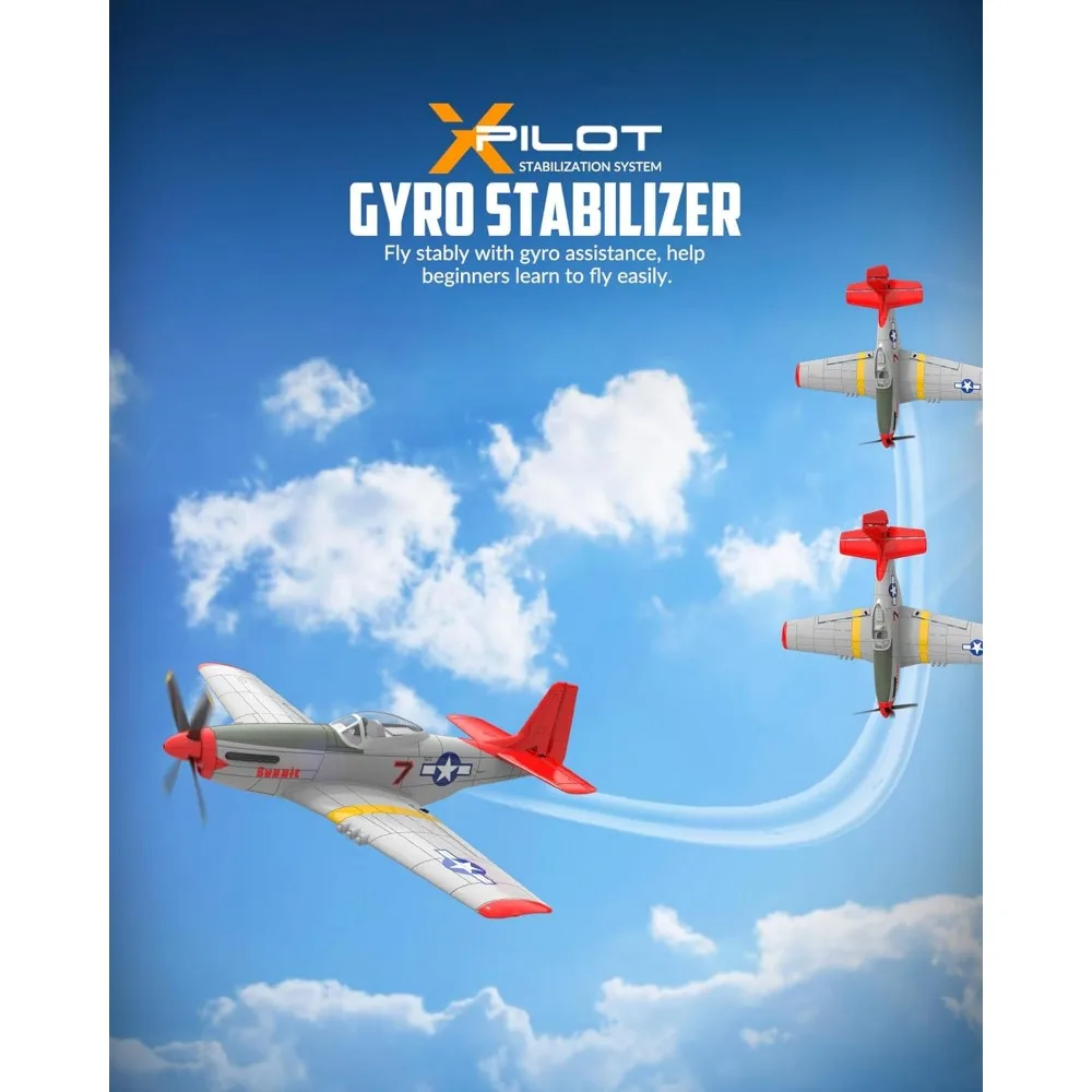 Avión RC con control remoto de 4 canales con giroscopio de 6 ejes, 3 modos, acrobacias aéreas y radiocontrol de 2,4 GHz para un fácil vuelo