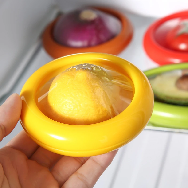 Reusable Food Saver Box Silicone Film Food Box Sealed Mini Refrigerator for Storage Vegetable Avocado Lemon Storage Kitchen Tool