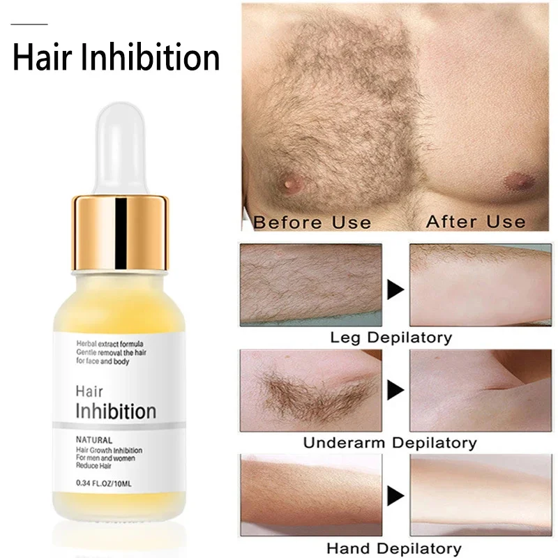 Permanent Hair Growth Inhibition Painless Hair Removal Serum Armpit Leg Arms Depilatory Fast Restrain for Men Women Body Care