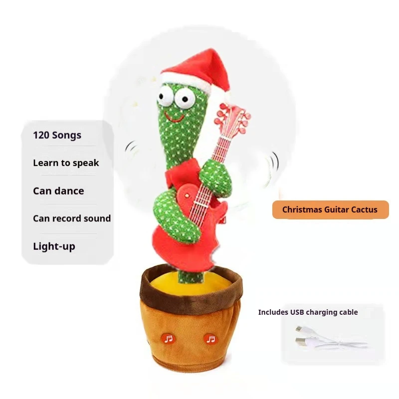 متوفر في المخزون لعبة الصبار للرقص والتحدث صبار أشعة الشمس لعبة قطيفة إلكترونية للأطفال مع 120 أغنية هدايا عيد ميلاد للأطفال