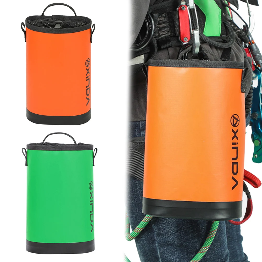 

Rock Climbing Chalk Bag Tree Climbing Adjustable Waist Belt Ropes Bag Drawstring Internal Pocket Outdoor Rock Climbing Tool Bag