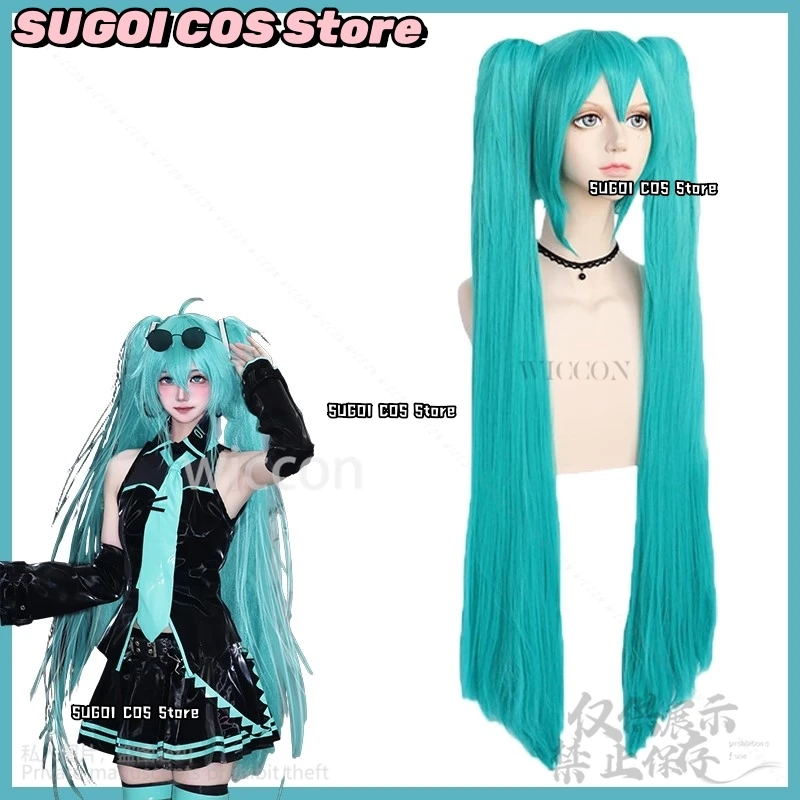 Y2K Mikuu Jirai Kei Black Dress Lolita Green Wig Anime Game Project Sekai Cosplay For Halloween Christmas Girls Woman Customized