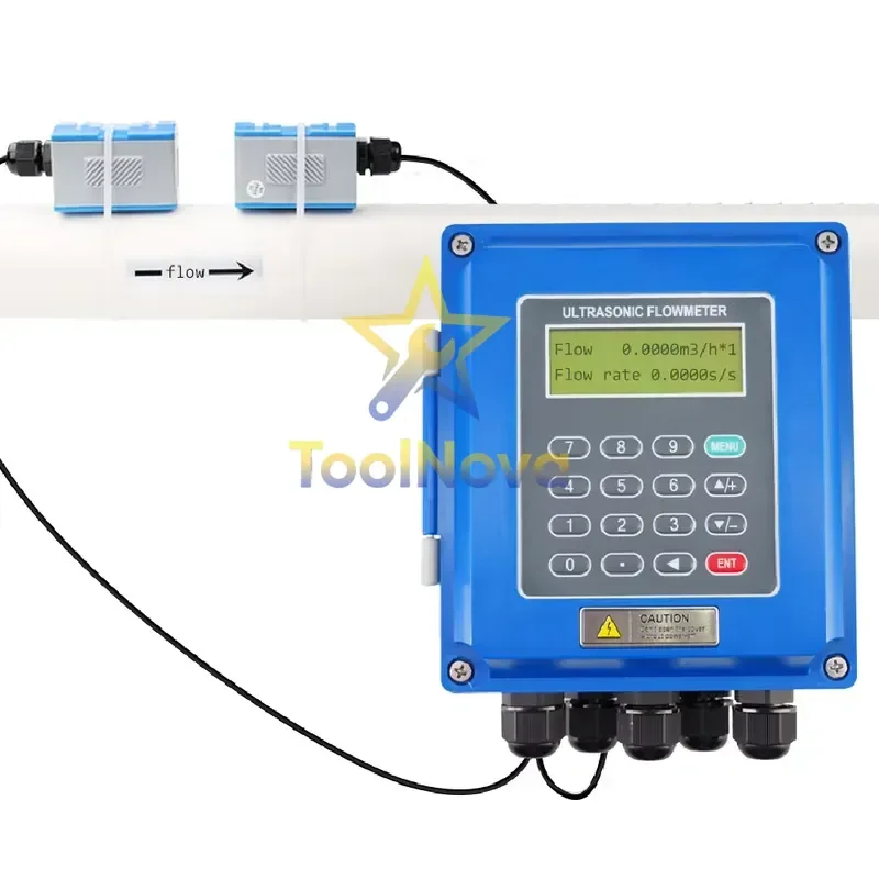 2026hotsale* WanBang Instrument OEM Wall-Mount Clamp-On Ultrasonic Flow Meter with Interchangeable Probes for Liquid and Wide