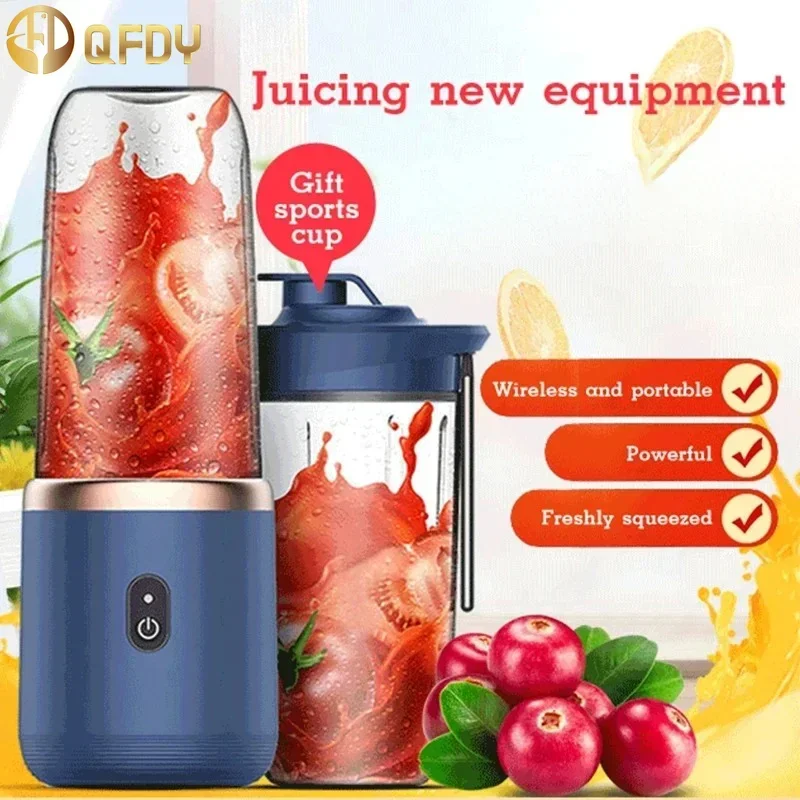 Fully automatic multifunctional juice cup,Portable household small juicer, USB 6 Blades Juicer Cup Machine For Kitchen