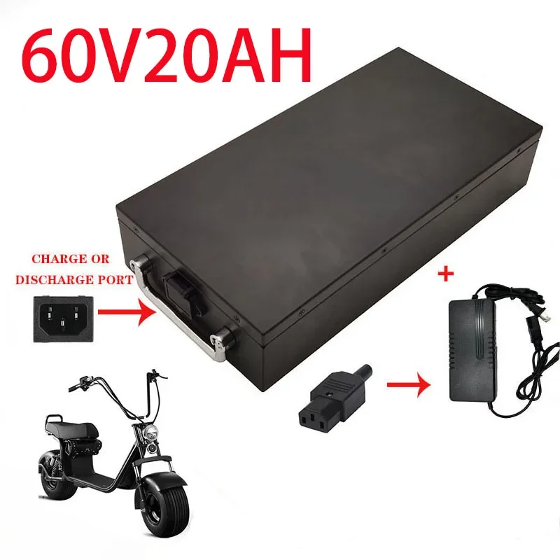 

60V20Ah 18650 16S аккумулятор для электрического скутера со встроенной системой детской конструкции, электрические велосипеды и мотоциклы до 1500 Вт