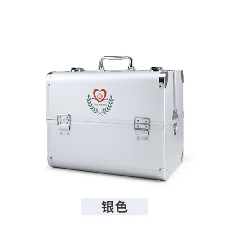 Portable Medicine Chest Home First Aid Kit Outpatient Organizer Multi-layer Medical Box Aluminum Storage Box WJ604