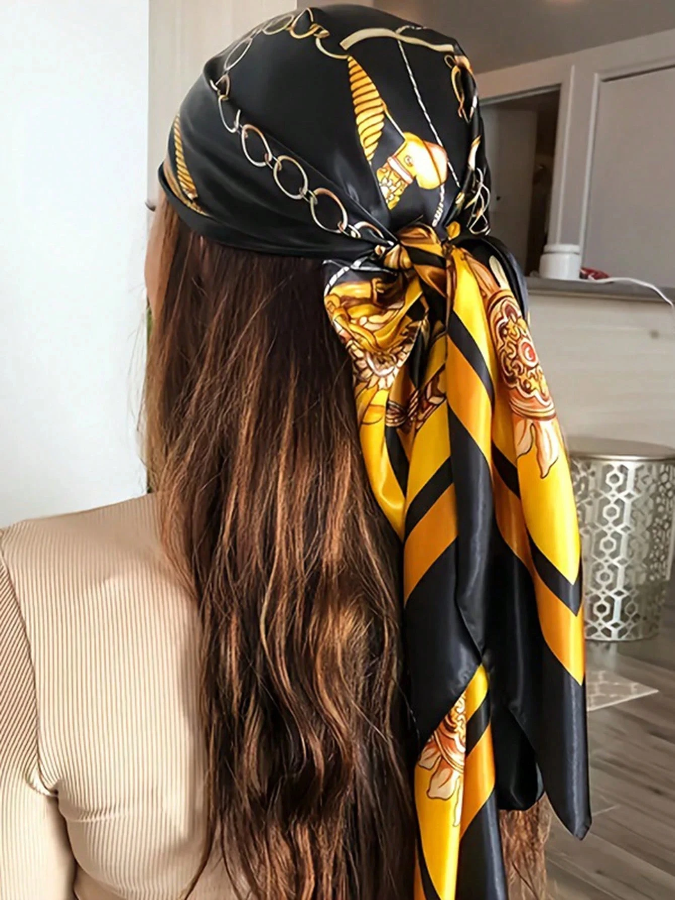 Luxury 90*90CM Vintage Chain P - Headband Summer Knit review and price
