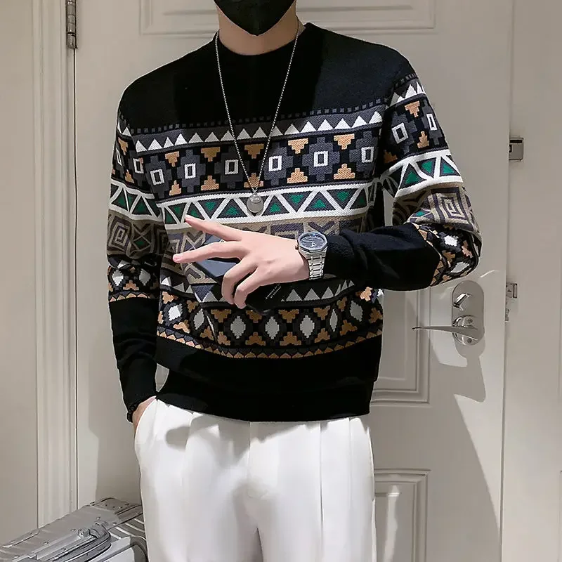 

Футболка для мужчин, облегающие толстовки с длинными рукавами, плотные 100, ℅ Хлопковая социальная футболка высокого качества, роскошные корейские роскошные мужские пуловеры