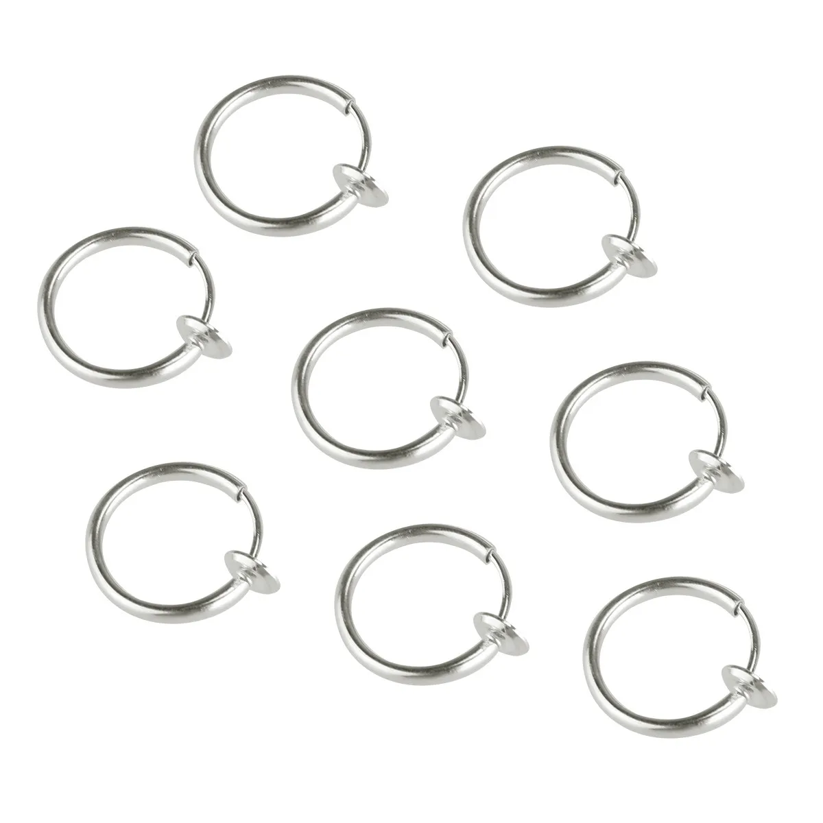 8Pcs Versatile Clip on Piercing Jewelry Set for Ear Nose Lip Belly Premium Comfortable Texture Long Wearing Fashion Piercing