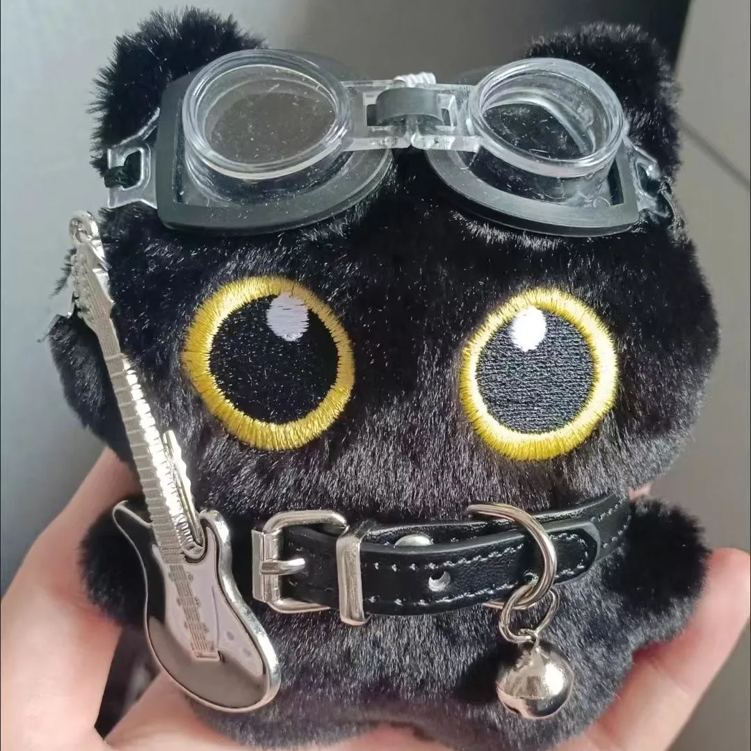 Creative bag pendant cute couple backpack keychain decoration punk style helmet bear kitten
