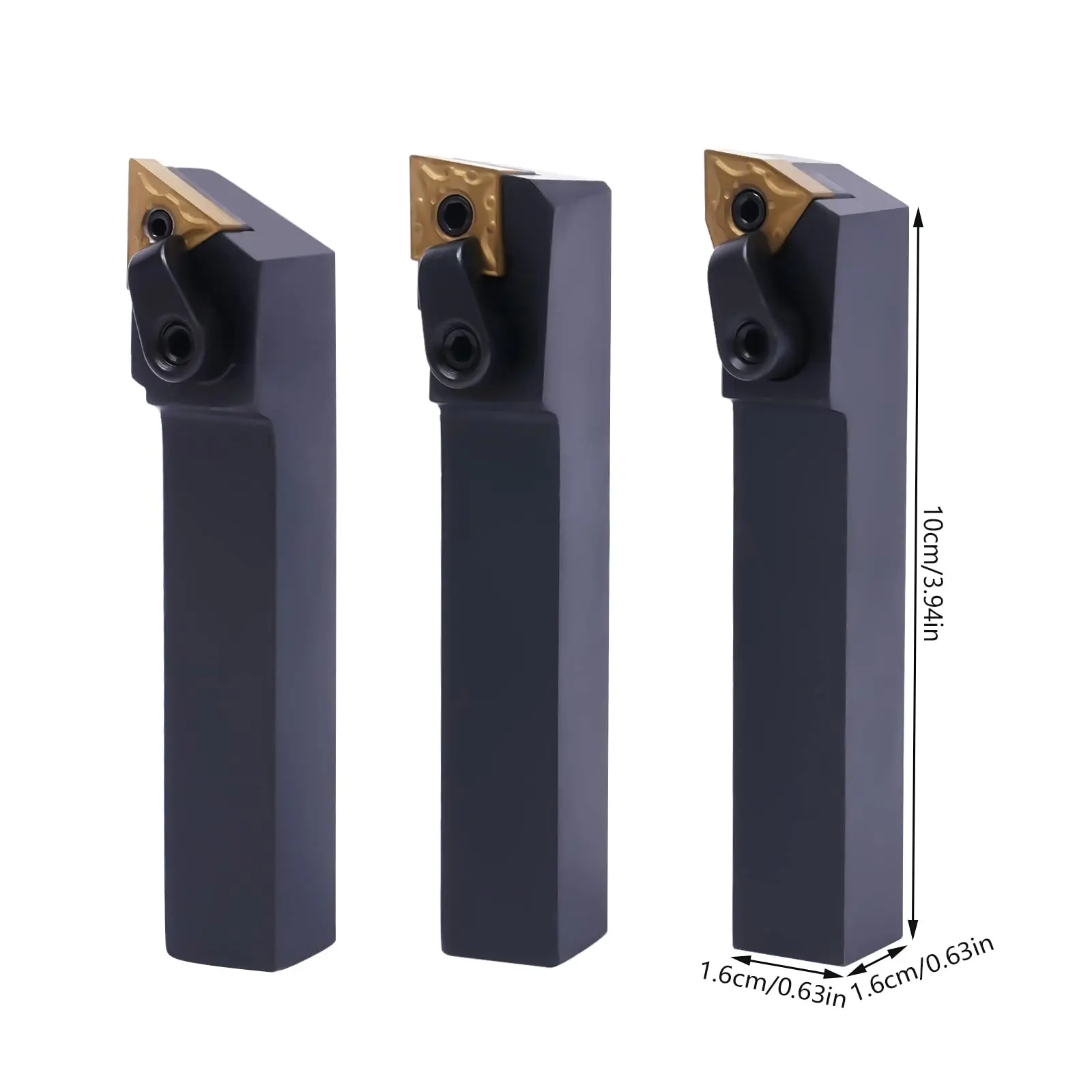 3 soportes de inserción para herramientas de torneado + juego de torno de carburo Indexable de 33 piezas, KPfaster MTJNR1616H16 + MWLNR16H08 + MCLNR1616H12 con C