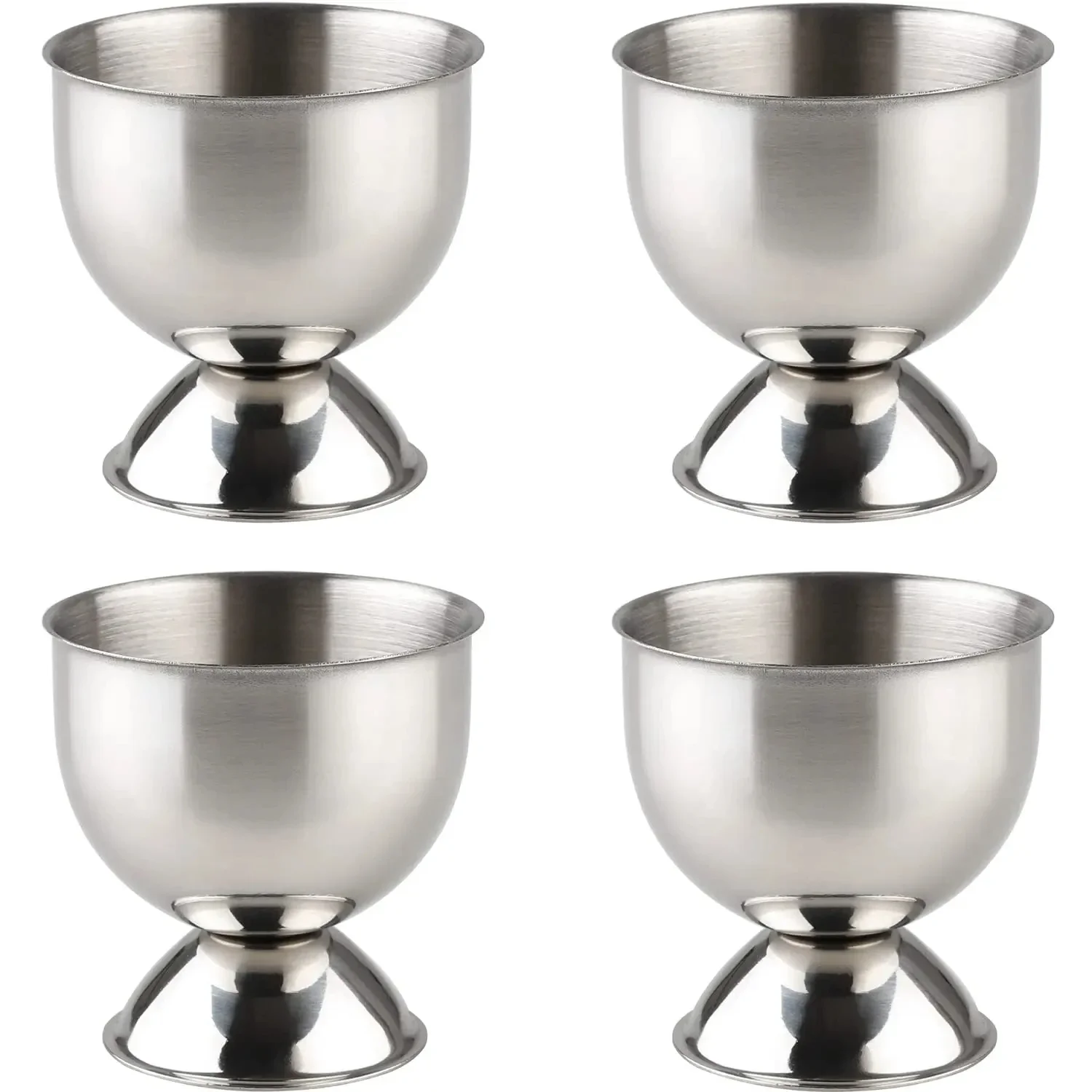 Practical Stainless Steel Egg Holder Kitchen Tool Stainless Steel Small Wine Glass Creative Egg Holder Feature Egg Cups Set New