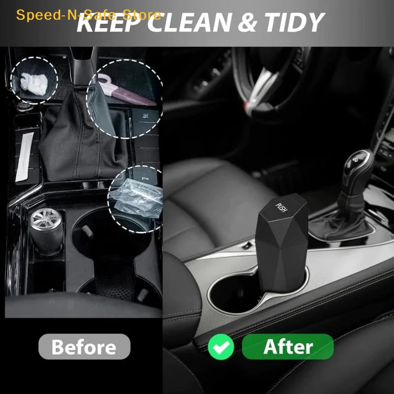 Car Interior Trash Can Odor Resistant With Lid Universal Auto Storage Container Practical Car Organizer Accessory for Road Trip