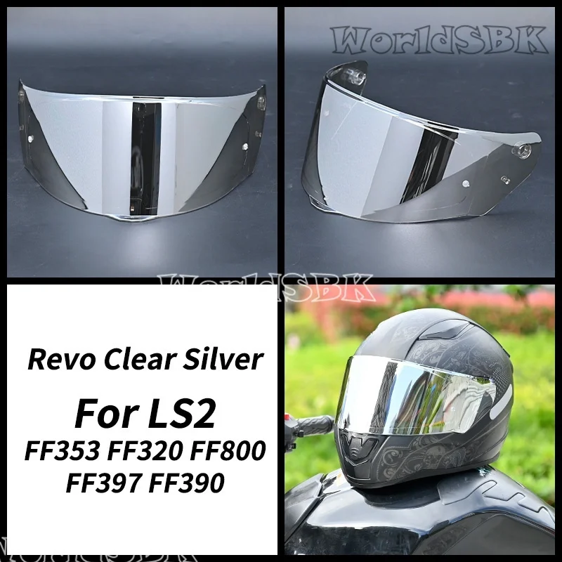 Visors for LS2 FF320 Stream FF353 Rapid FF328 FF800 Motorcycle Helmet Replace Extra Lens Black Iridium Silver