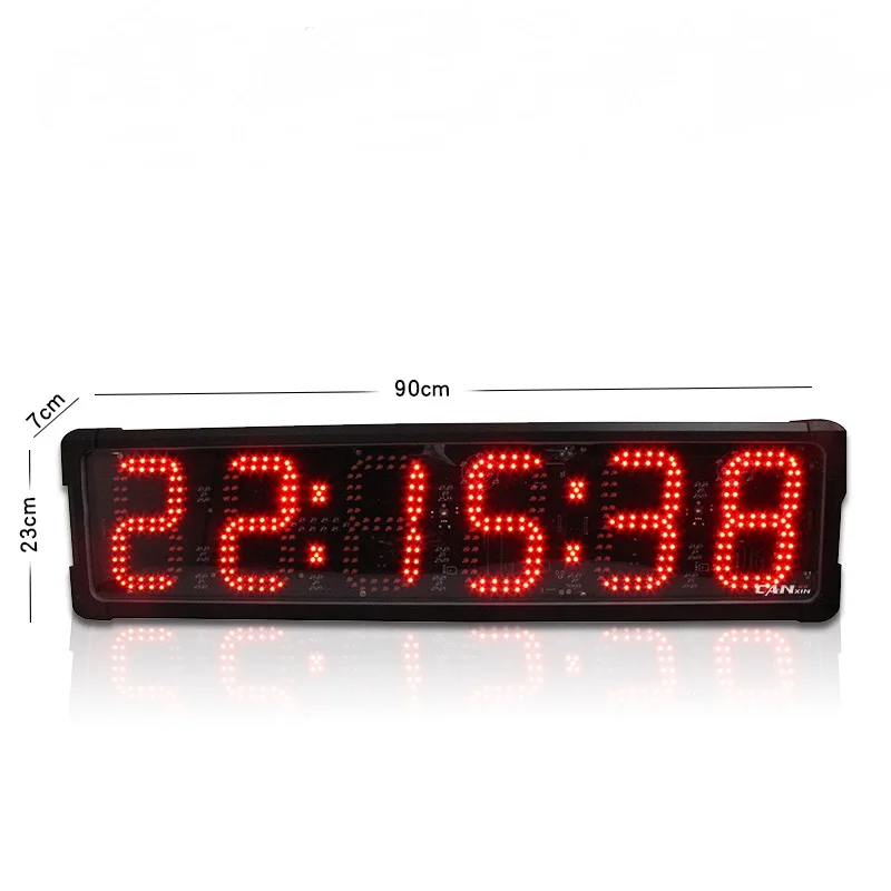 6 Inch Single/Double Sides Options Outdoor Sports LED Electronic Countdown Digital Timer for Marathon Running Race Clock