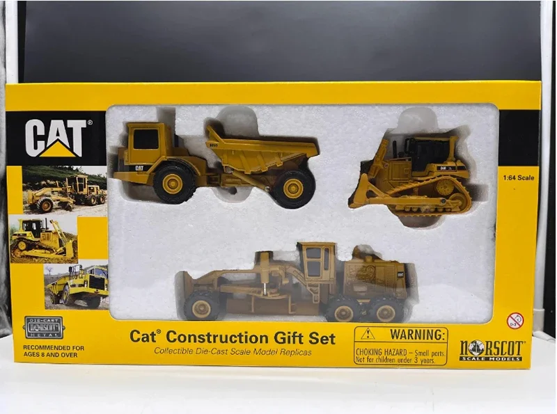 CAT 12G D6R D25D Motor Grader Road Bulldozer Dump Truck Model 1:64
