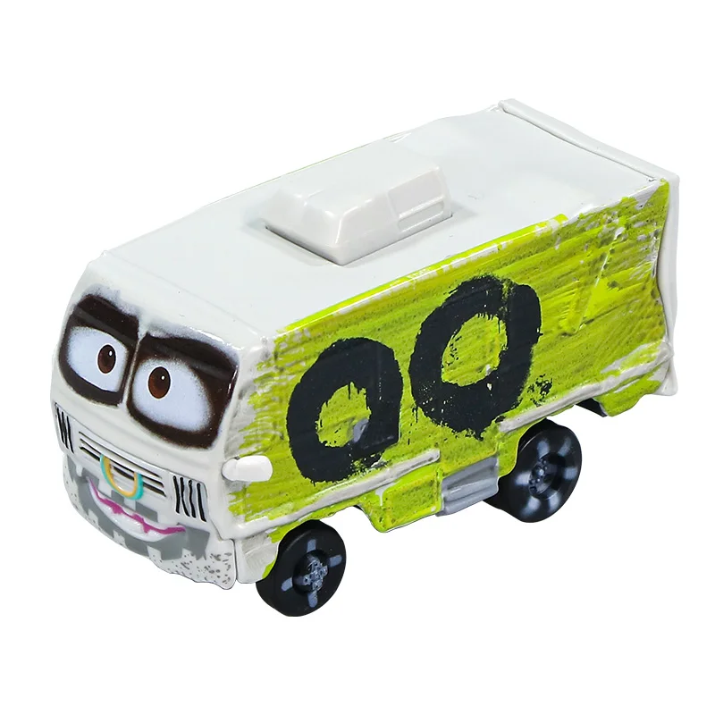 Disney-coche Pixar Cars 2 3 Lightning Mcqueen para niños, modelo de Metal Dr Damage Arvy 1:55, vehículo fundido a presión, juguete para niños,