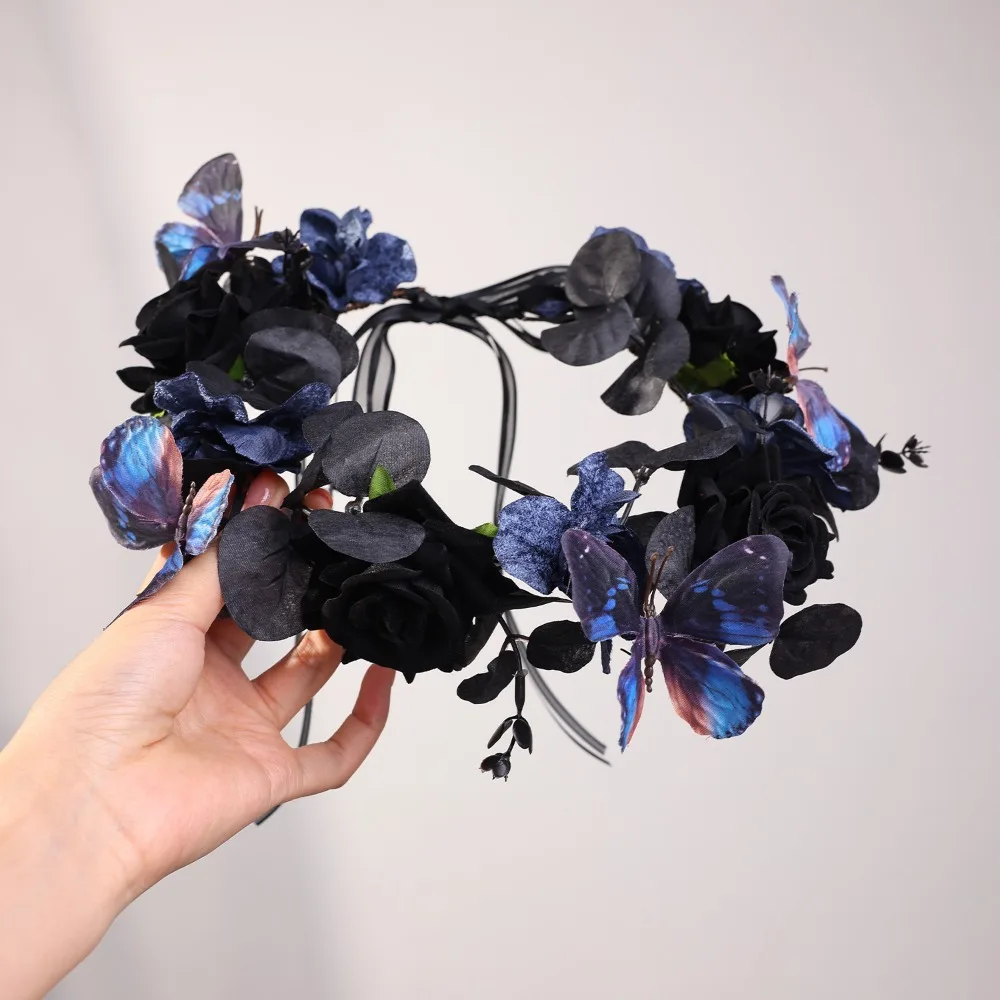 

Креативная изысканная повязка на голову на Хэллоуин, пластиковая модная готическая повязка на голову, темный стиль, регулируемый размер, повязка на голову для косплея, событие для косплея