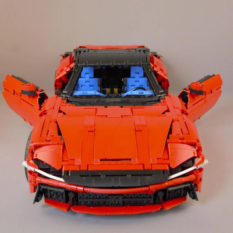 Nieuwe MOC191495 Technische 12Cilindri Supercar 1:8 Schaal Racewagen Hypercar Racewagen Model Bouwstenen Speelgoed Verjaardagen Geschenken