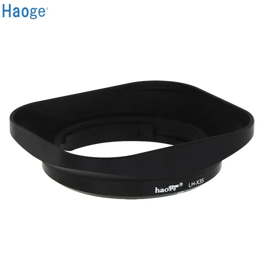 Haoge LH-X35 Square Metal Lens Hood Shade for Fuji Fujifilm XF 35mm f2 R WR and XF 23mm f2 R WR lens