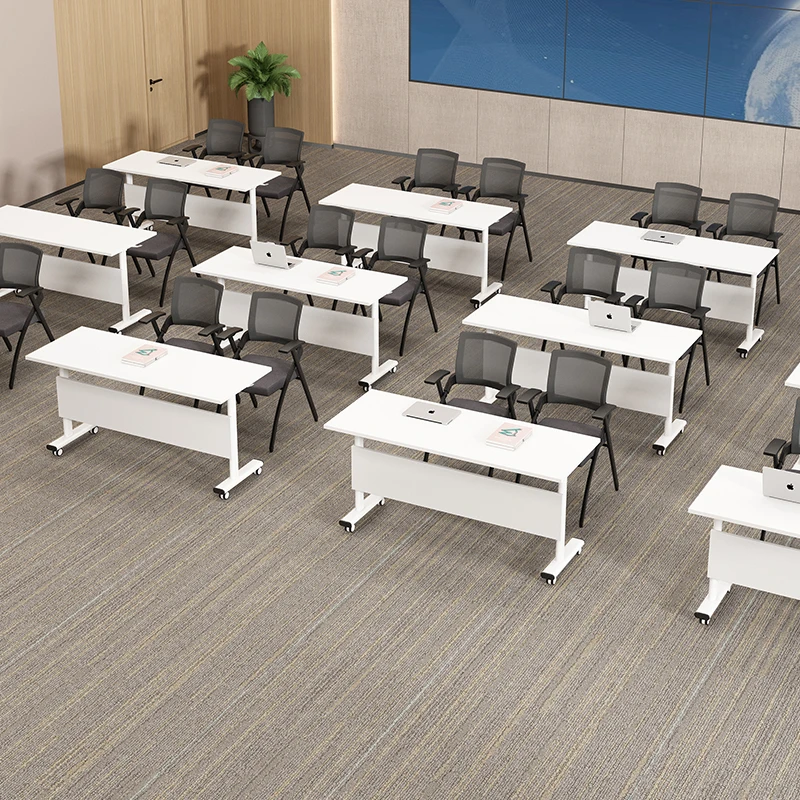 Folding training table Conference table and chair combination Movable splicing Multifunctional office tutoring