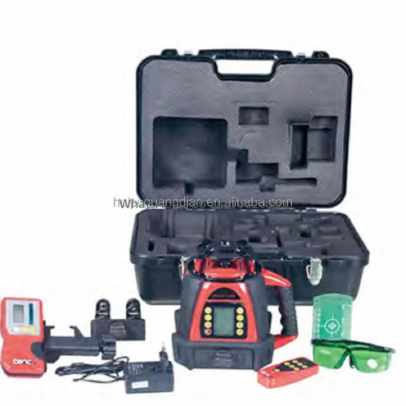 high precision Self-leveling  Rotary Green Laser Level  207G ,automatic levelling 20mw fukuda green beam with  double LCD