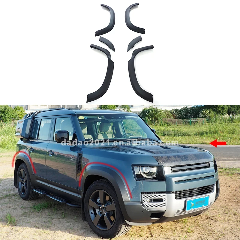 

Car Accessories Wheel Eyebrow Matte Black Wheel Arch for Defender 110 2020