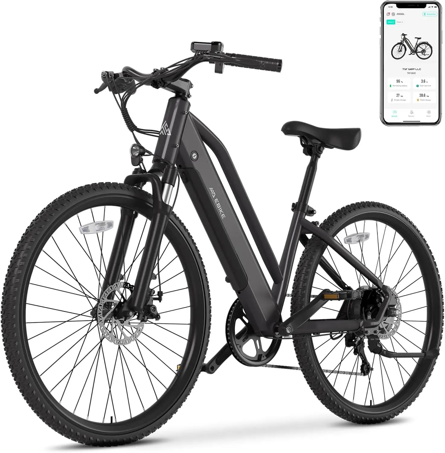 

Electric Bike for Adults,Electric Bicycle 23MPH,26" Tire,Peak 500W Motor,Range 40 Miles,7-Speed,Commuter Electric Bike