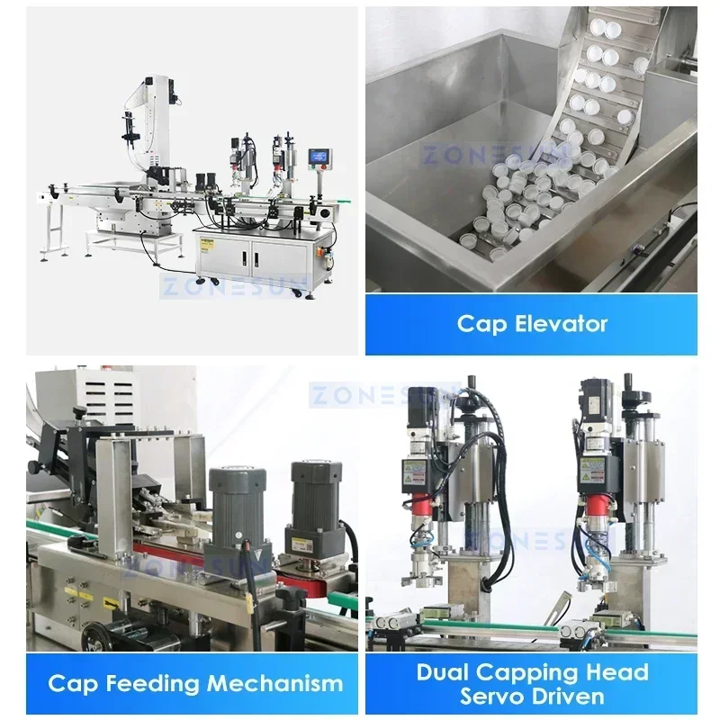 ZONESUN ZS-FAL180B5 Meat Sauce Bottling Line Thick Paste Filling and Capping Machine Packaging Equipment